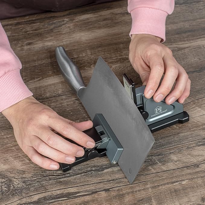 3000 & 6000 Grit Whetstone Plates Set ā Extra Fine Corundum Sharpening Stones ā Includes Leather Strop & Cleaning Eraser - Compatible Only with Parkway Home Adjustable Rolling Knife Sharpener