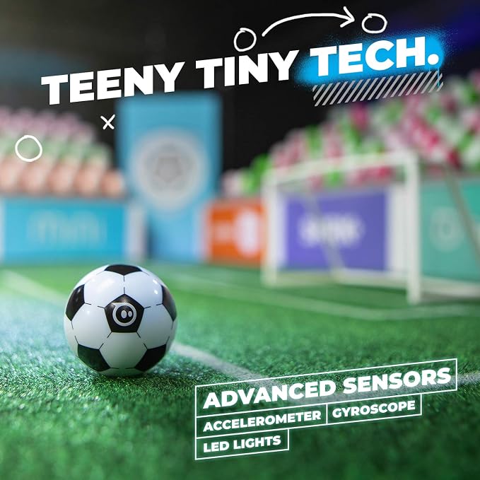Sphero Mini Soccer Coding Robot Ball | Educational Coding and Gaming, Ages 8+, Bluetooth Connectivity, Interactive and Fun Learning Experience, For Kids and Teens