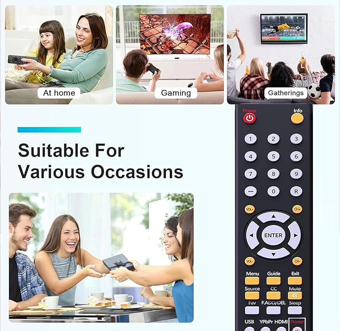 Universal TV Remote Control Compatible with All Sceptre TV Remote LED LCD HDTV