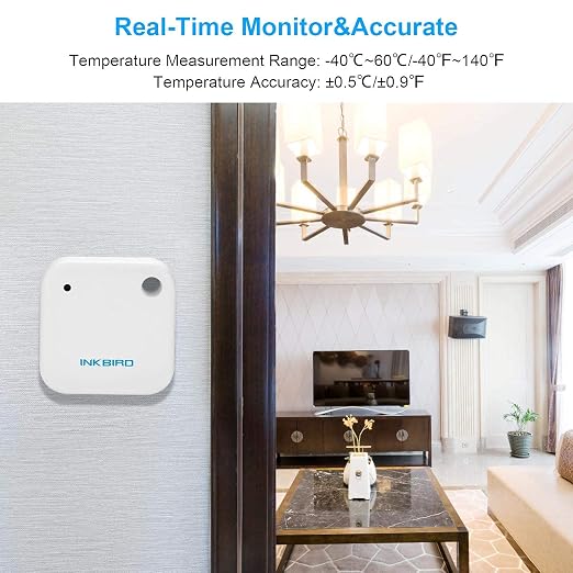 Inkbird IBS-P01R Wireless Pool Thermometer, Inkbird Smart Thermometer, IBS-TH2 Freezer Wireless Thermometer Bluetooth Temperature Sensor (Temperature Sensor ONLY) Bundle