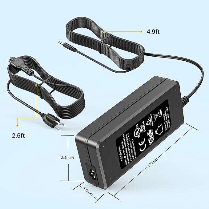 Charger Power Supply for MYX Fitness Bike Power Cord AC DC Adapter with UL for MYX II 2 Charger Replacement for MYX II 2 Plus MYX216A MYX215A 2AUR9-MYX216A Cycling Bike