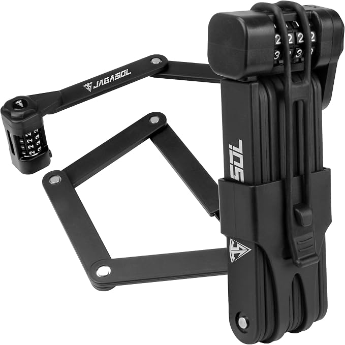 Compact Folding Bike Lock Compact Lightweight High Security Anti-Theft Bicycle Lock 43.31in for Bikes or Scooters