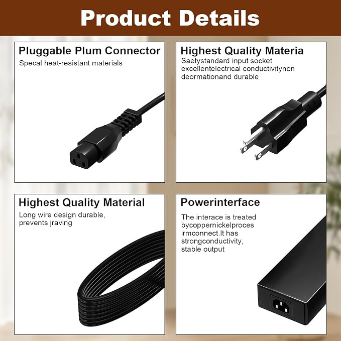 Uacc-Adapter-AC-210W, 54V 3.9A Power Adapter Compatible with Networks UniFi XG 6 PoE (Model US-XG-6POE) 6/8 Port switches Power Cord Charger