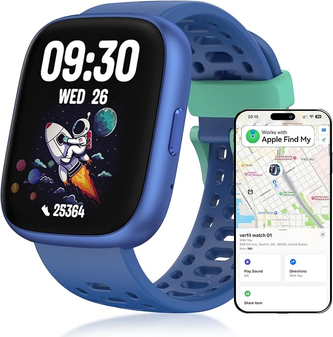 Fitness Tracker Watch, No APP/Phone Required Pedometer Watches Compatible with Apple Find My, Heart Rate, Sleep Monitor Calories Step Counter Stopwatch Waterproof Gifts