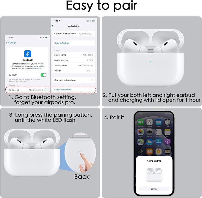 Orignal OEM Single Earbud for Left Apple Airpods Pro 1st Gen Earbud,Left Ear Side Only(A2084)