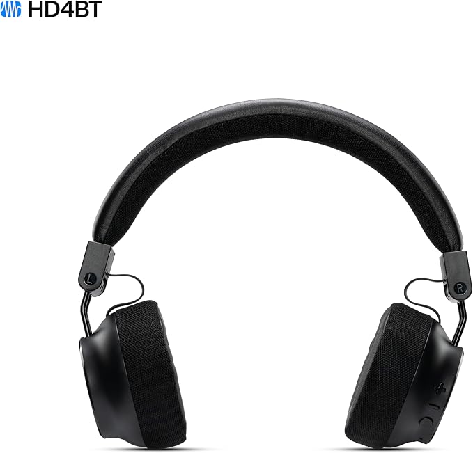 PreSonus Eris HD4BT — Over-Ear Closed-Back Wireless Headphones, Bluetooth, ANC Noise Cancelling, Up to 60 Hours Battery Life, Studio Headphones for Mixing, Monitoring, Recording, Eclipse Black