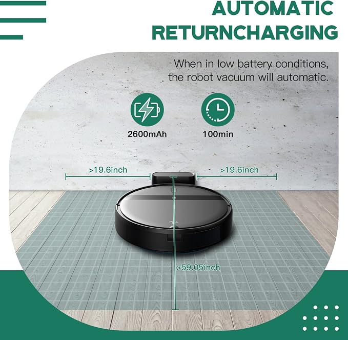 Kilgone Robot Vacuum Mop Combo, WiFi/App/Alexa, Self-Charging, Quiet, Tangle-Free Suction Robot Vacuum Cleaner for Pet Hair/Carpet/Hard Floor