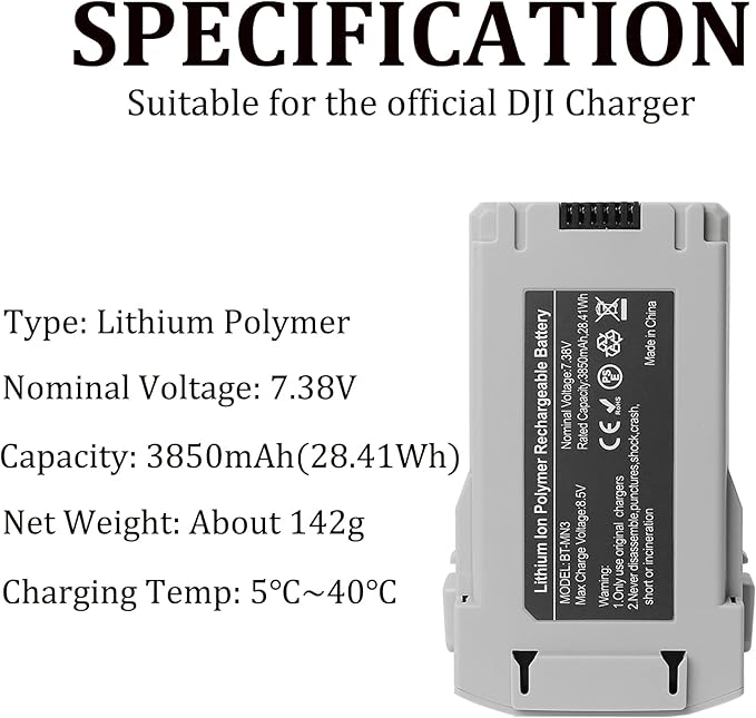 Mini 4 Pro Battery Plus for DJI, 2 Pack 3850mAh-7.38V Intelligent Flight Battery Plus for DJI Mini 3 Pro Series Drone Replacement