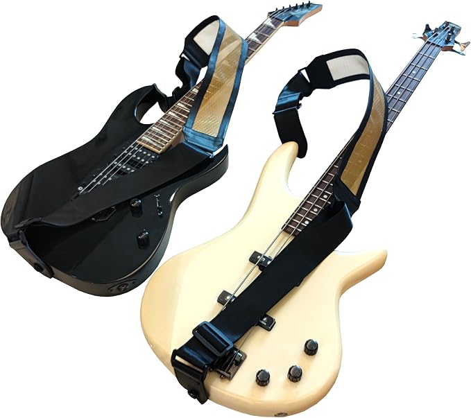 Dragon Crystal Mesh Black Gold Guitar Strap Body Strap Longer Wider Breathable Leather Ultra light Ultra thin High strength Suitable For Electric Bass Traditional Guitar Instruments