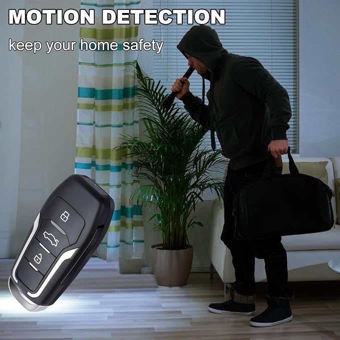 LXKFA 1080P HD Mini Video Recorder, Key Fob Design with Motion Detection, 64GB Storage & USB Cable for Home Monitoring