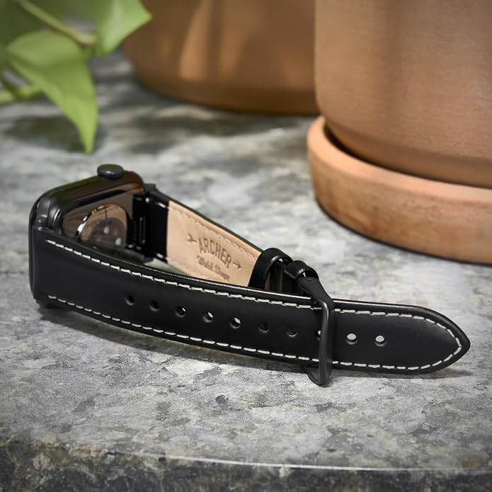 Archer Watch Straps - Top Grain Leather Watch Bands for Apple Watch