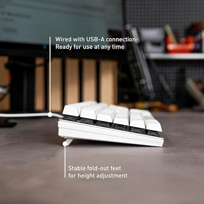 Cherry KC 200 MX, Wired Mechanical Office Keyboard, Modern Design with Elegant Aluminum Surface, USB-A Connection, MX2A Silent RED Switches, Black/Bronze