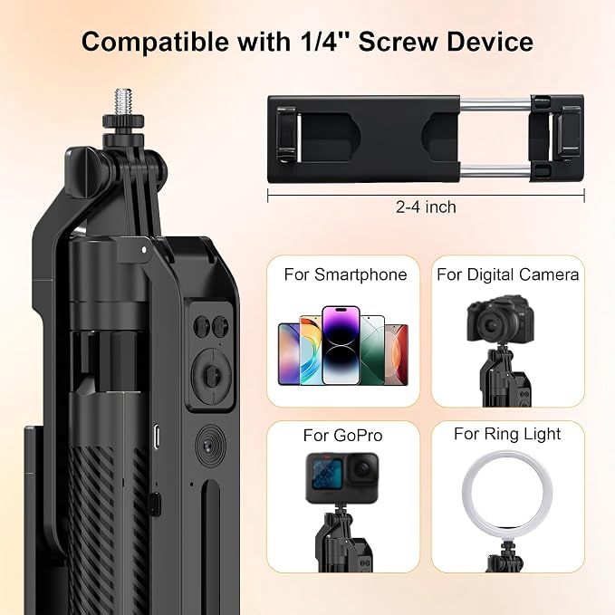 10" Ring Light with 71" Phone Tripod Stand Auto Face Tracking, Vlogging Kit for iPhone Tripod with Remote, Dimmable LED Circle Round Light for TikTok/Makeup/YouTube/Live Steaming