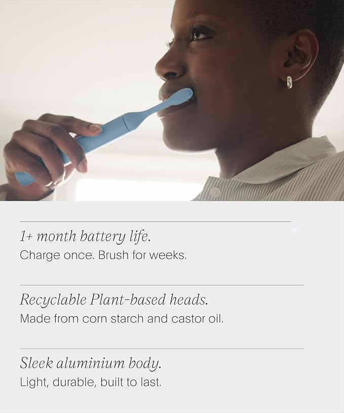 SURI 2.0 New Sonic Electric Toothbrush with Pressure Sensor | 1 Month+ Battery | Electric Toothbrush for Adults | Travel Toothbrushes | Tooth Brush | Blue