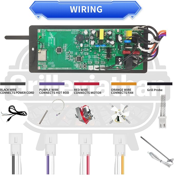 WiFi Replacement PID Controller for Camp Chef Gen 2 Pellet Grills - Compatible with PG24-82, SG24, XT24, DLX, Woodwind Classic - App Control, Dual Meat Probes & Adjustable Smoke Setting