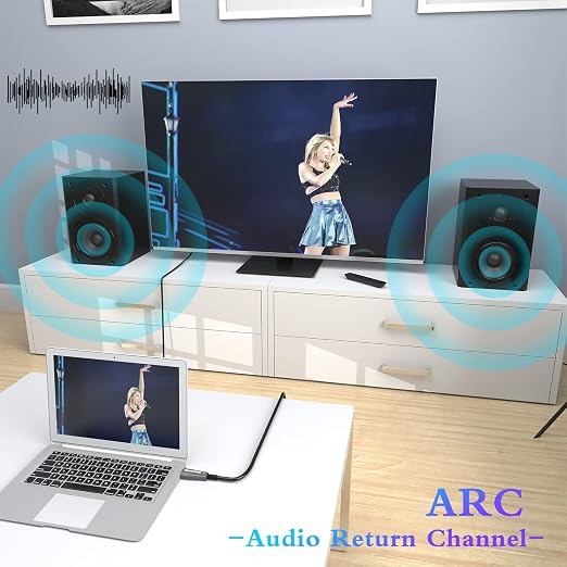 4K HDMI 300FT Cable Fiber Optic, HDMI 2.0,18Gbps 4K@60Hz (4:4:4 HDR10 HDCP2.2 ARC CEC) Ultra HD One-Direction Cord Ethernet Audio Return Compatible with UHD TV Monitor Laptop Xbox PS4/PS5 ect
