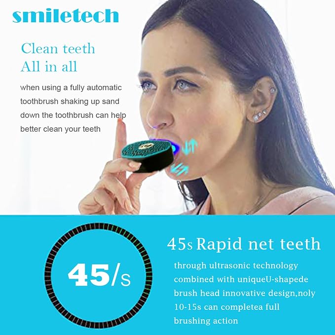 Automatic Toothbrush,Sonic toothbrushes for Adults,Electric Toothbrush Teeth Whitening Kit,Sonic Glow Toothbrush,Equipped with Two Replacement Brush Heads,White