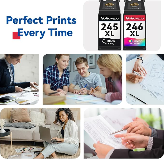 PG-245XL CL-246XL Ink Cartridge Replacement for Canon 245XL 246XL 245 246 High Yield for PIXMA MG2525 MG3022 MX490 TS202 TS3322 TR4520 TS302 TR4527 Printer Ink Cartridge(1 Black,1 Tri-Color)