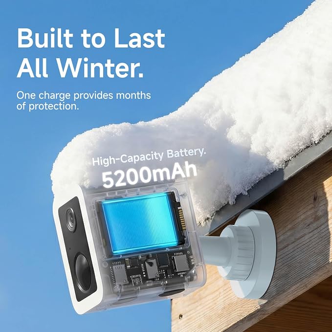 VSTARCAM 2K Security Cameras Wireless Outdoor, No-Drill Magnetic & Adhesive Mount, Free Cloud & SD Storage, WiFi 6 2.4/5G Dual Band, Motion Alerts, 6-Month Battery, Color Night Vision, IP66,2-Way Talk