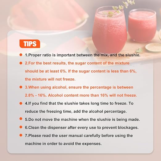 Slushie Machine No Ice Needed, Auto-Clean, 220W Quick Frozen Drink Maker with 6 Preset Programs for Margaritas, Frappés, Milk Shake and More, Slushy Machine for Home, 88oz