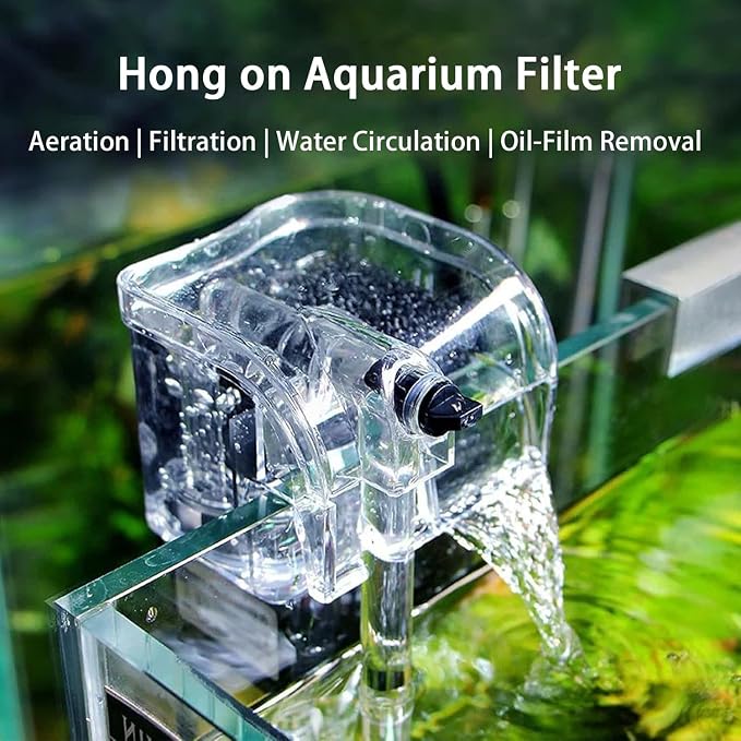 Aquarium Starter Kit Complete Small Fish Tank with LED Light & Quiet Filter, 1.7 Gallon Fishtanks for Betta, Mini Desktop Acrylic Tank, Ideal for Shrimp Guppy Jellyfish Goldfish, Office, Home, or Gift