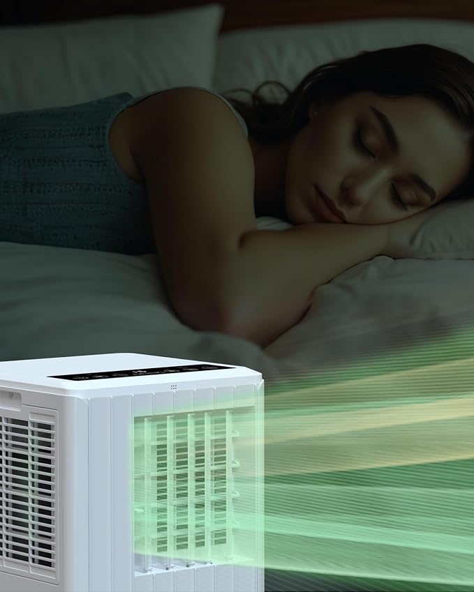 Hipicute Room Portable Air Conditioner, 8,000 BTU Window Air Conditioner Up to 350 Sq.Ft, 4 Modes Portable AC with Cooling, Fan, Dehumidifier & Sleep Mode, Remote Control, LED Display