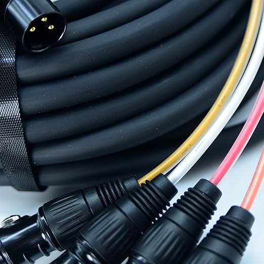 Arklove 70ft Snake Cables Audio Balanced Patch XLR to XLR Cable 4 Channel Connector Digital Splitter Microphones Stage & Studio Recording Equipment Profesional Cable