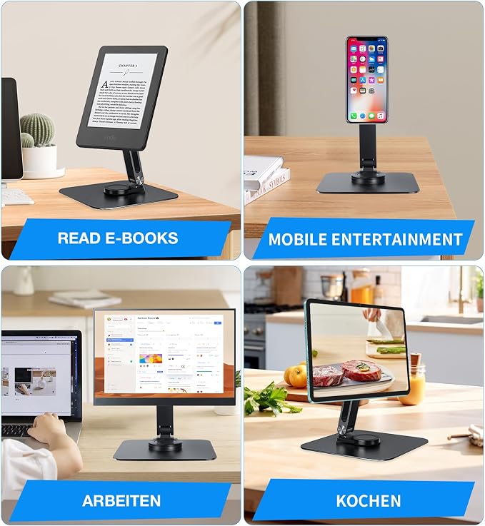 Adjustable Portable Magnetic Monitor/iPhone/Tablet Stand Magnetic Quick-Release - Foldable 10.1 10.5 11 11.6 12 12.5 15.6 17 17.3 18 18.5 inch Portable Monitor iPad Air mini Pro Samsung POS, Kindle