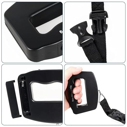 1pcs Digital Luggage Scale 50kg/110lb, Portable Handheld Scale with Backlight, Tare Function, 4 Units (g/kg/oz/lb)