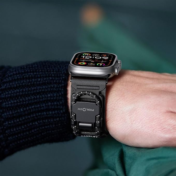 Bandletic Compatible with Apple Watch Series 11 10 46mm Bands for Men, Soft Nylon Sport Strap with Magnetic Fidlock Hook Rope Buckle for iWatch Ultra 3/2/1(49mm), Series 9/8/7(45mm), SE/6/5/4(44mm)
