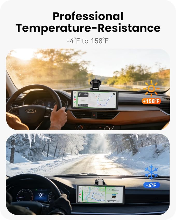 9.26" Wireless Car Play Screen for Apple CarPlay & Android Auto, Portable Car Tablet with Backup Camera, Mirror Link, OTA Updates, Bluetooth 5.2, GPS Navigation, Plug & Play
