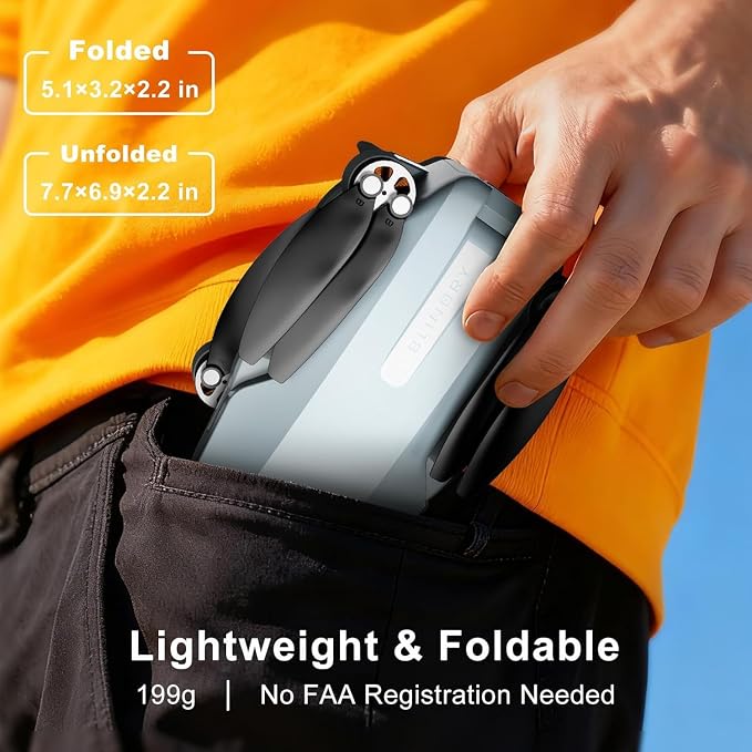 2K Drone with Camera for Adults & Beginners, Foldable FPV Mini Drone with Brushless Motor, 36 Min Flight Time, 2 Batteries, One-Key Takeoff/Landing, Gesture Selfie, Carrying Case