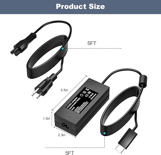 24V USB-C Power Cord Compatible with Toast Flex TP200 Receipt Printer TK200 TK300 TT200 TT201 TT202 TT203 TT204 TT500 TT501 Toast Power Supply Adapter Charger