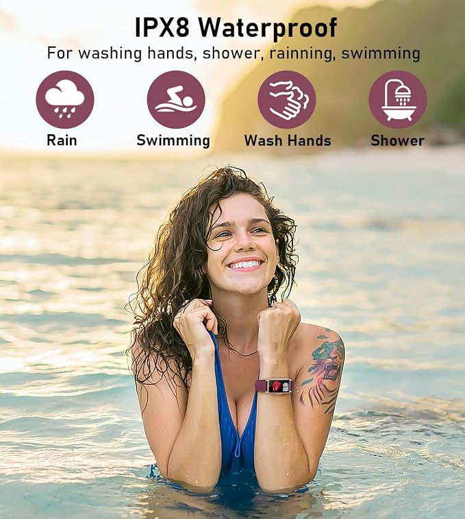 Smart Watch Health Fitness Tracker with 24/7 Heart Rate, Blood Oxygen Blood Pressure Sleep Monitor, 115 Sports Modes, Step Calorie Counter Pedometer IP68 Waterproof for Android and iPhone Women Men