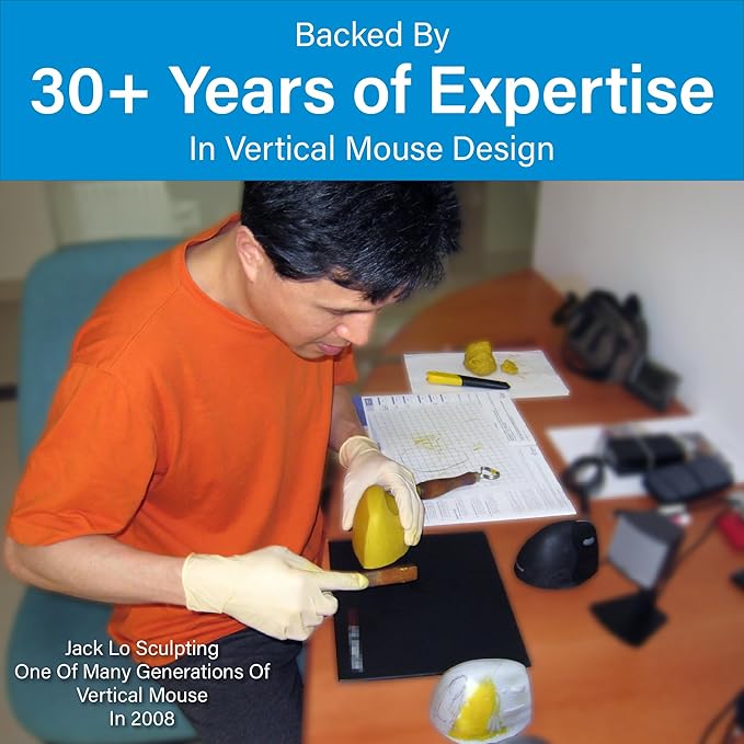 Evoluent – Inventor of The Vertical Mouse – VM4S Ergonomic Vertical Mouse Right Hand Small Wired USB, Sculpted for Comfort, Reduces Wrist Strain, 4 Speeds, 6 Customizable Buttons in Windows