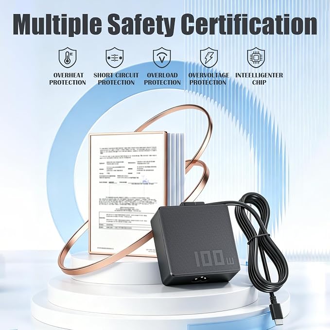 100W USB-C Battery Charger Compatible with-DJI Air 3s 3 Avata 360 2 3, Mavi 4 Pro 3 Classic, Mini 5 Pro Mini 4K 3 2 SE NEO 2 LitoX1 Drone, Fit for RC2 RC-N3 N2 N1 Remote Controller Power Adapter