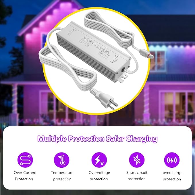 36V Power Adapter Compatible with Govee Permanent Outdoor Lights 2, Suitable for H705A Controller, Replace Transformer,Not Compatible with Other Brands and Models