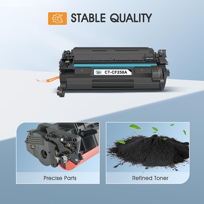 CF258A 58A Toner Cartridge Black M404n Compatible for HP 58A CF258A 58X CF258X Toner for HP LaserJet Pro M404n M404dn M404dw M404 MFP M428fdw M428fdn M428dw Printer Ink High Yield 2 Pack with Chip