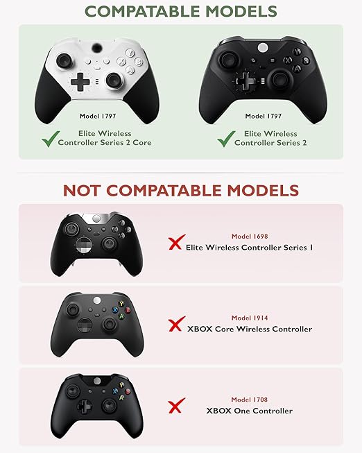 Complete Component Pack for Xbox Elite Controller Series 2 - Accessories Includes 1 Carrying Case, 1 Charging Dock, 1 Charger Cable, 4 Thumbsticks, 4 Paddles and 1 Adjustment Tool(BLACK)