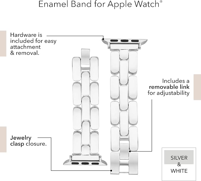 Anne Klein Fashion Bracelet for Apple Watch, Secure, Adjustable, Apple Watch Replacement Band, Fits Most Wrists