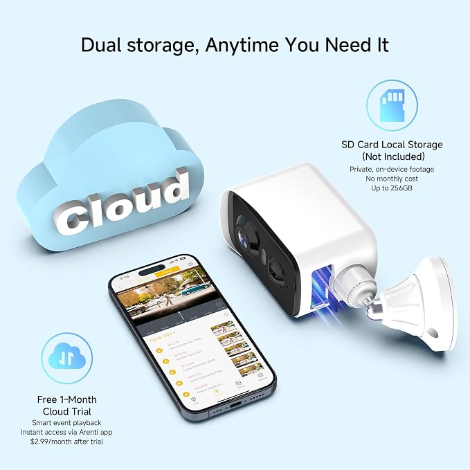 Arenti Ultimate Pet Care & Home Security Bundle: 2K Smart Feeder Kit with Water Fountain + 340° Pan/Tilt Battery Camera, WiFi App Control, 2-Way Audio, Ideal for Remote Pet Monitoring & Home Safety