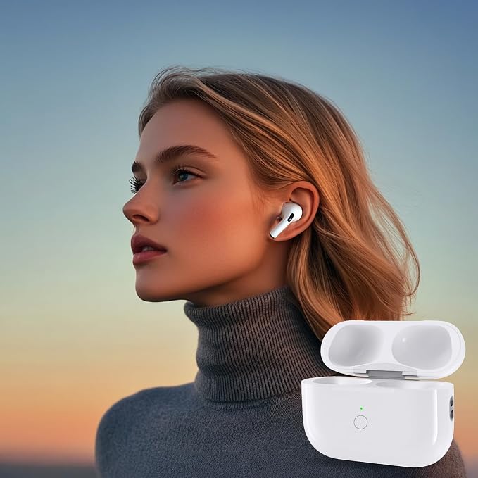 Replacement Charging Case for AirPods Pro 2nd & 1st Generation with Type-C Charging Port, Compatible with AirPod Pro 2nd Charging Case, with Blue-Tooth Sync Button, No Earbuds (C-Port)