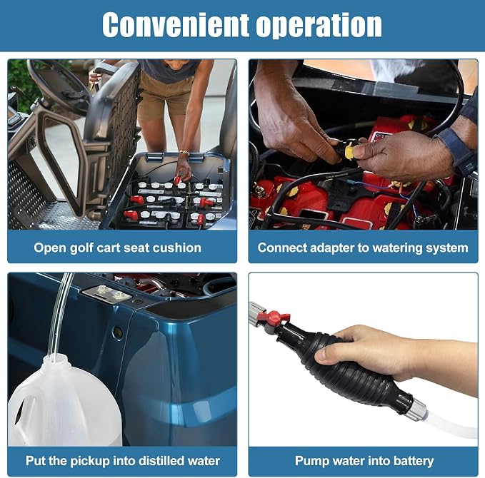 Golf Cart Water Hand Pump | Compatible with Trojan HydroLink & Flow-Rite Pro Fill Watering Systems | Portable Water Filler for Golf Carts & RVs