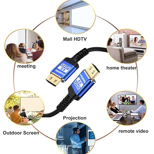 18Gbps 30 ft hdmi Cable with Gripping Connectors,4k Ultra high Speed Ethernet 2.0 Flexible Cord Support 4K@60Hz 4:4:4 HDR,HDCP2.2,ARC,3D and CEC for HDTV/PS4/3/Xbox/Monitor/Projector ect