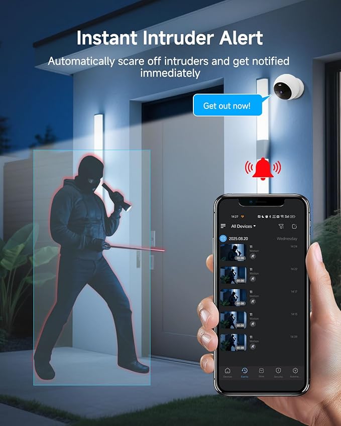 Noorio Security Camera Wireless Outdoor, Magnetic Cameras for Home Security 1080P, Battery Powered WiFi Indoor Camera, AI Motion Detection, Color Night Vision, 2-Way Talk, B200