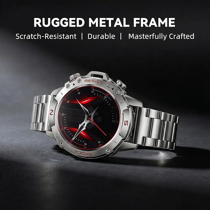 WalkerFit Smart Watch for Men (Answer/Make Call), 1.43" AMOLED 5ATM Waterproof Fitness Tracker with 178+ Sports Modes, Heart Rate/SpO2/Sleep Monitor, with Extra Silicone Band, for Android iPhone