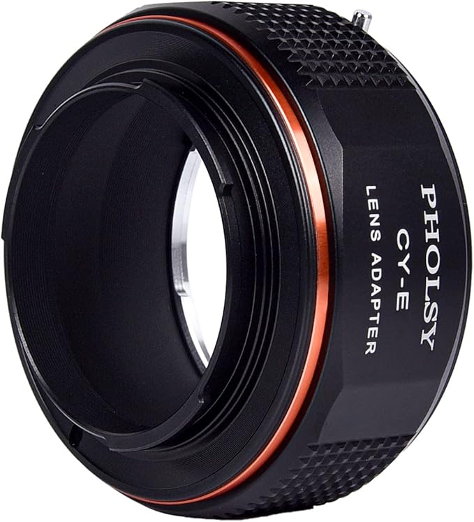 PHOLSY Lens Mount Adapter Compatible with Yashica Contax C/Y Lens to E Mount Camera Compatible with Sony a1 a9ii a7S iii/ii a7R v/iv/iii/ii a7C a7 iv/iii/ii a6600 a6500 a6400 a6300 a6000 NEX etc.