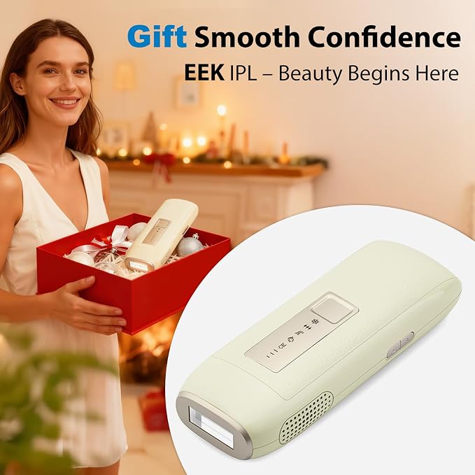 EEK IPL Hair Removal Device, Cool And Painless, Three Modes And Three Power Levels, Suitable For Both Men And Women, Enjoy Beauty Salon-Level Full Body Hair Removal At Home