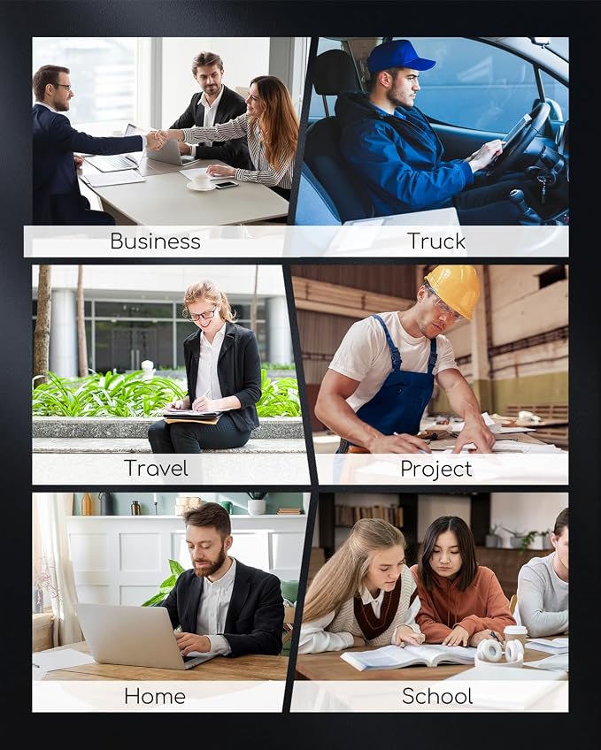 Portable Printers Wireless for Travel, A285M Small Inkless Thermal Printer, Bluetooth Mobile Printer Support 8.5" X 11" Letter & A4 Thermal Paper, Compatible with iPhone Laptop for Home Office Receipt