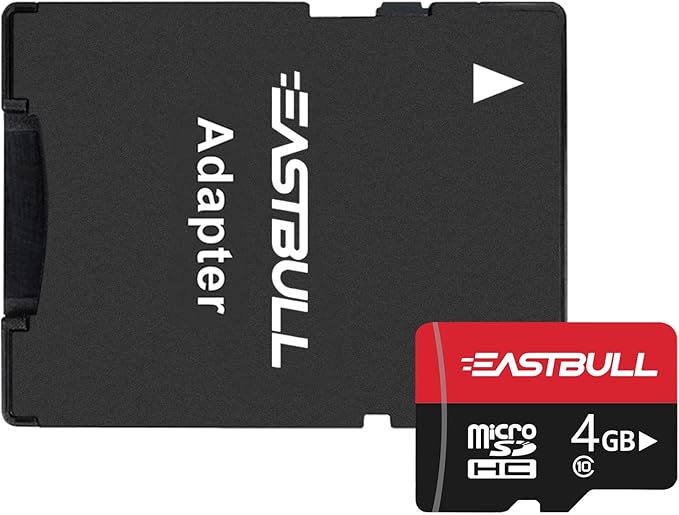 EASTBULL 4GB 5-Pack of Micro SD Cards, 4GB SD Cards Pack Full HD Video 90MB/s UHS-I U1 Micro SDHC Class 10 for Surveillance Security Cam (5 Units and 2 Adapters)